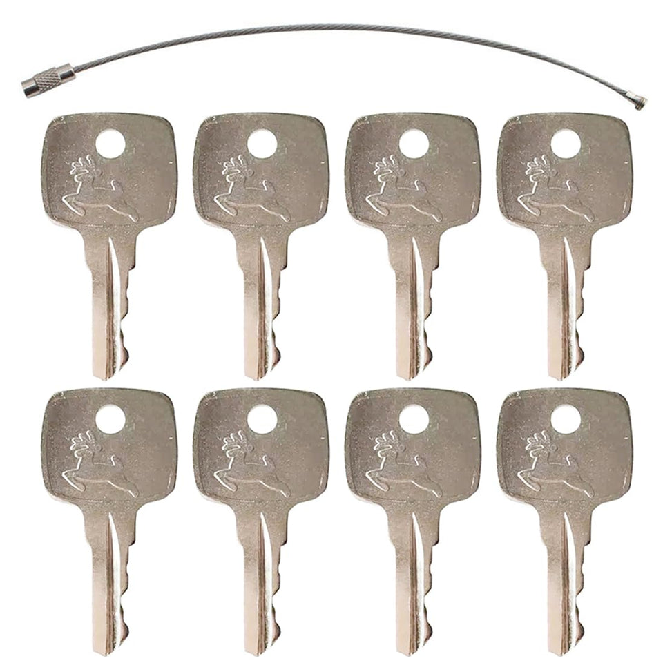 Generic replacement ignition key AR51481 close-up showing durable metal construction.