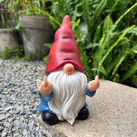 Generic retro-color gnome outdoor garden ornament adds vintage charm.