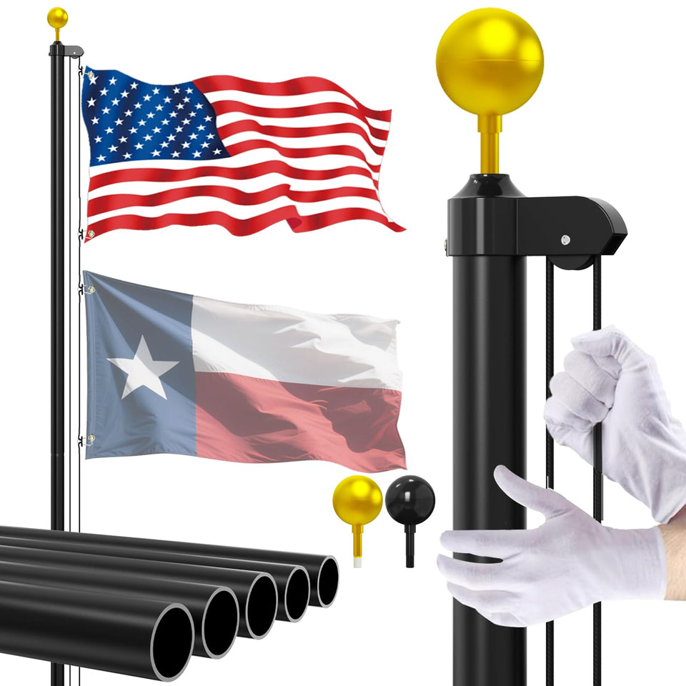 Generic Ryzenthr flag pole outdoor-assembly for quick install and durable yard display.