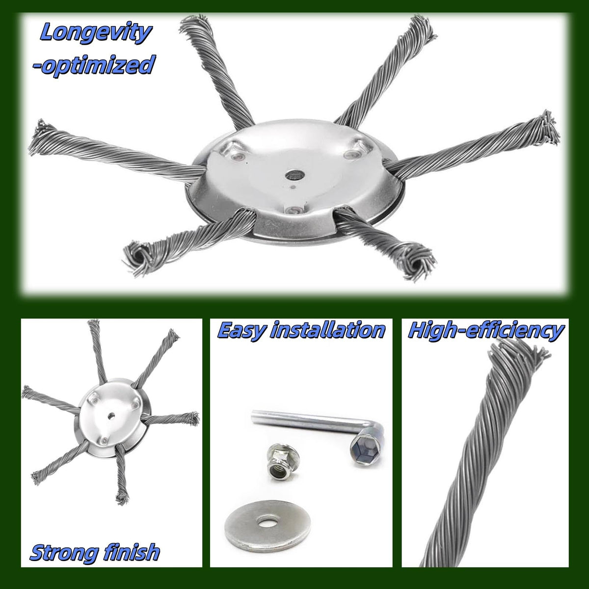 Generic weed eater head with safety tips for safer operation
