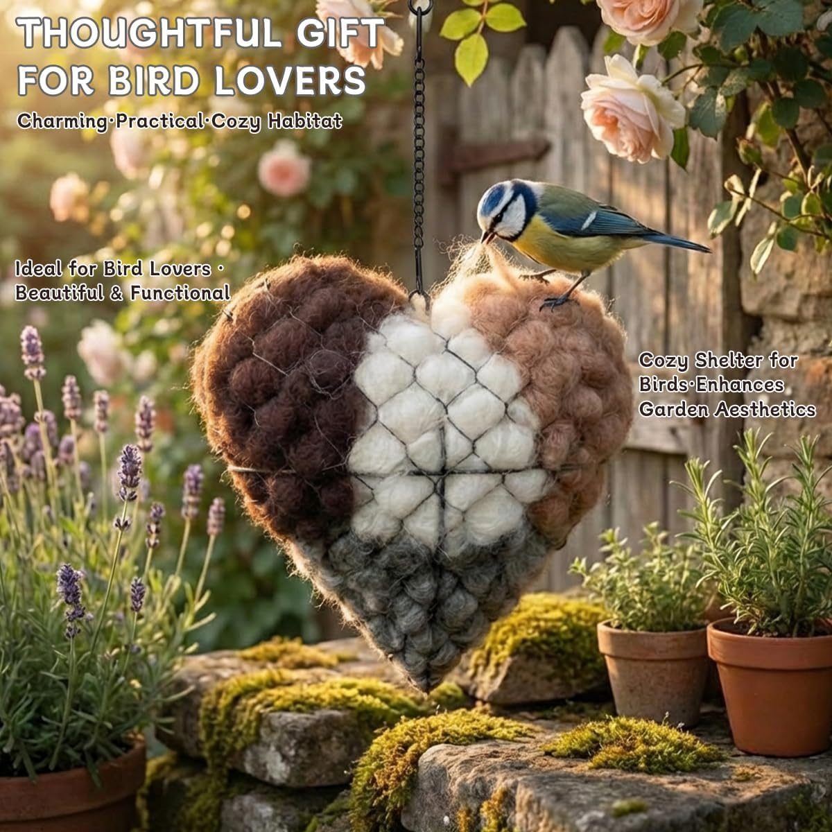Generic seasonal garden display featuring the alpaca nest as charm