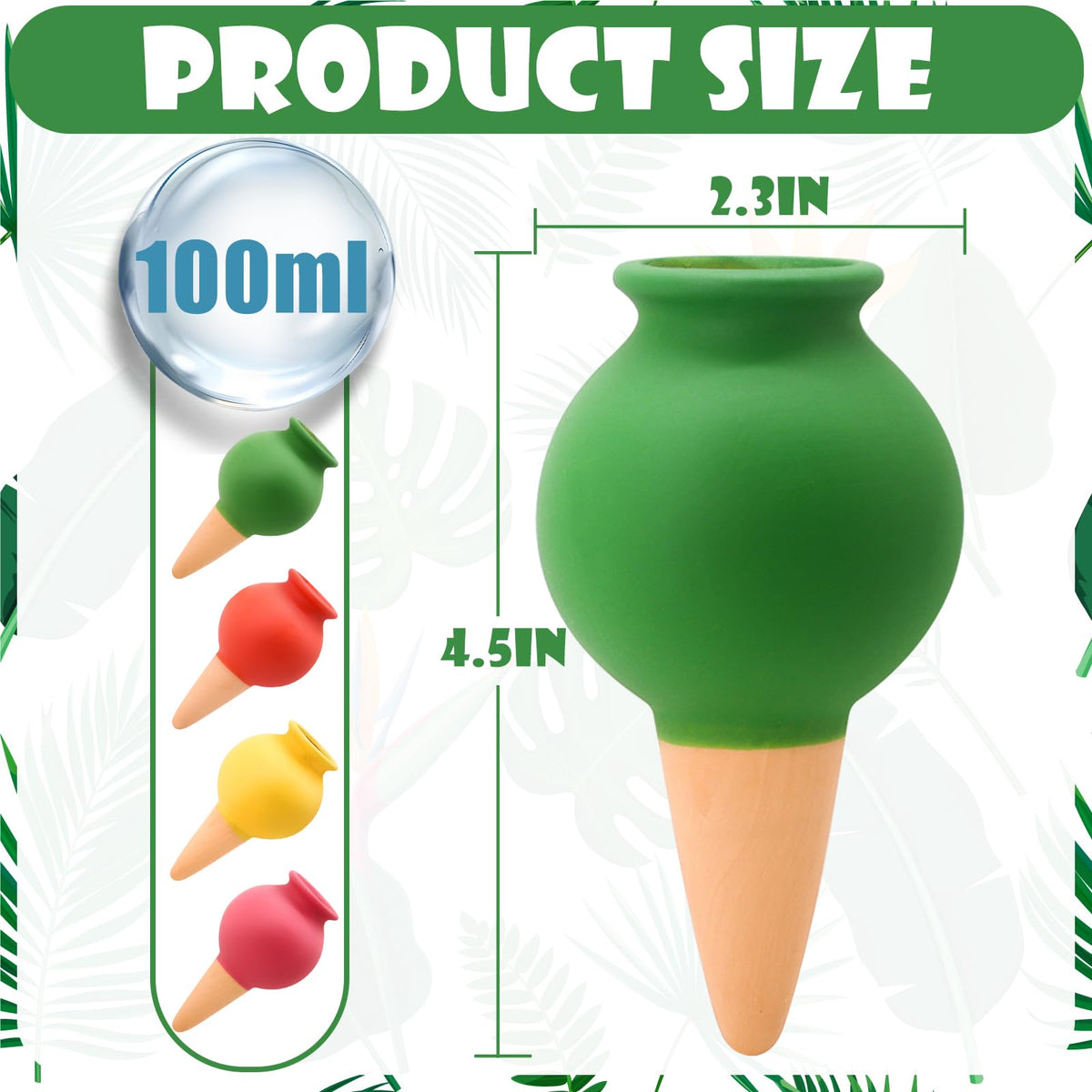 Generic self-watering globe with 100ml capacity supplies plants efficiently