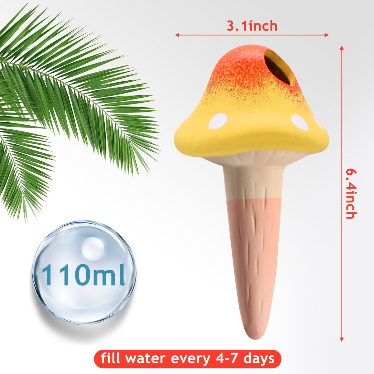 Generic self-watering globes provide steady moisture, reducing daily watering chores