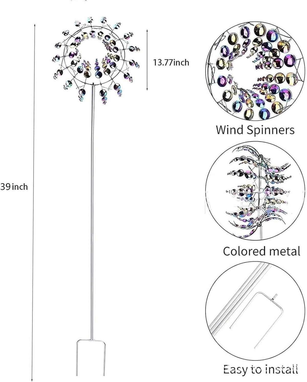 Generic Shirem Windmill installation shows easy setup on trees, porches, or fences.