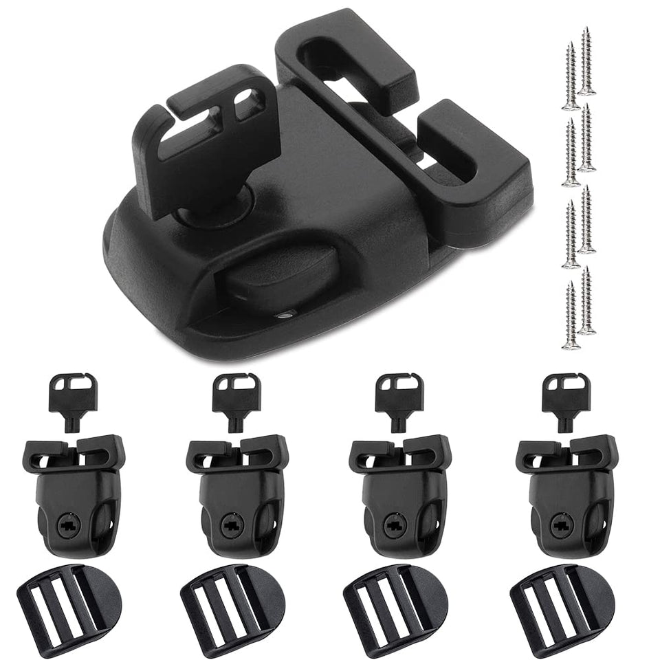 Generic spa hot tub cover clips latch kit with secure latches for wind protection.