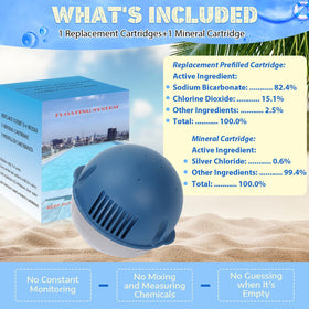 Generic spa water appears crystal-clear after treatment.