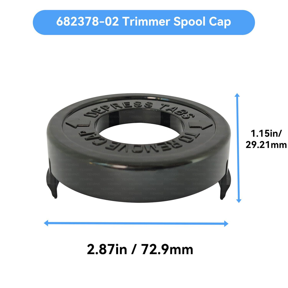 Generic 682378-02 spool cap with spring included for secure fit.