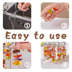 Generic stainless steel design emphasizes durability and easy cleaning after meals.