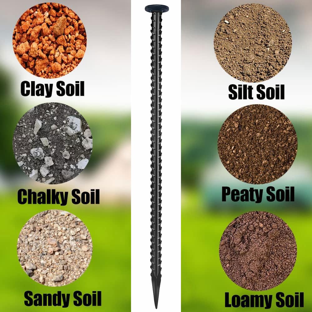 Generic Rebar Stakes closeup reveals 1/2-inch diameter and rugged durability