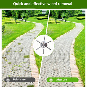 Generic steel wire trimmer head durability on concrete surfaces for tough weed removal