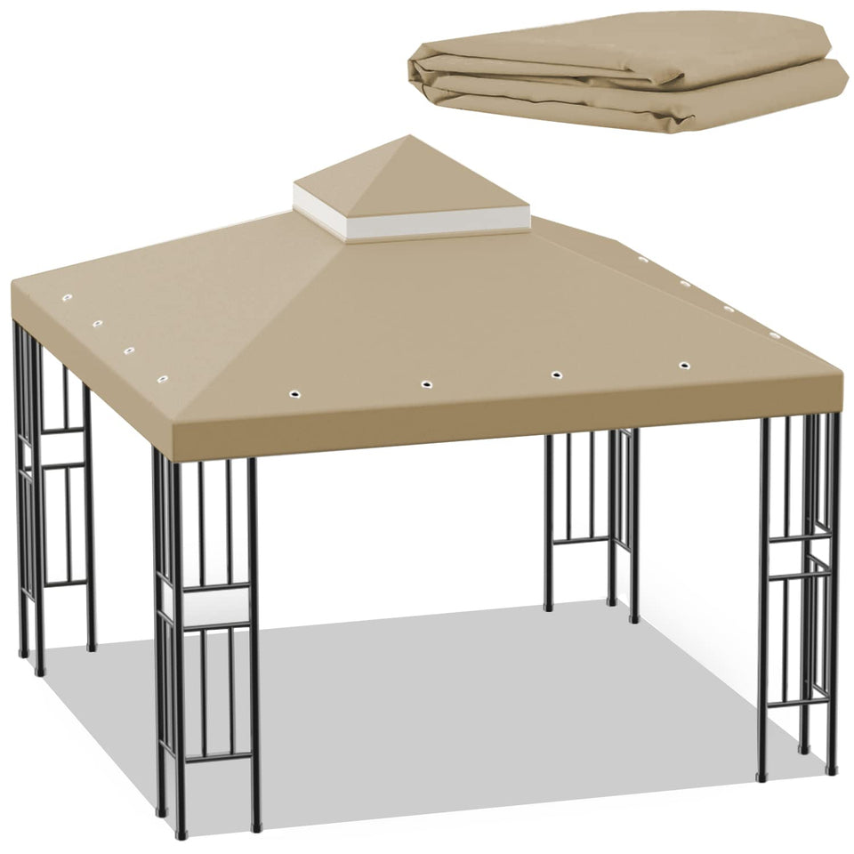 Generic Sumfaller 10x10 double-tier canopy top cover ready for quick gazebo replacement