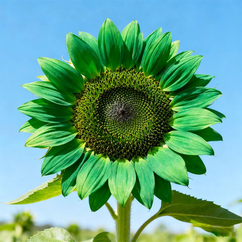 Generic sunflowers in bloom along backyard borders.