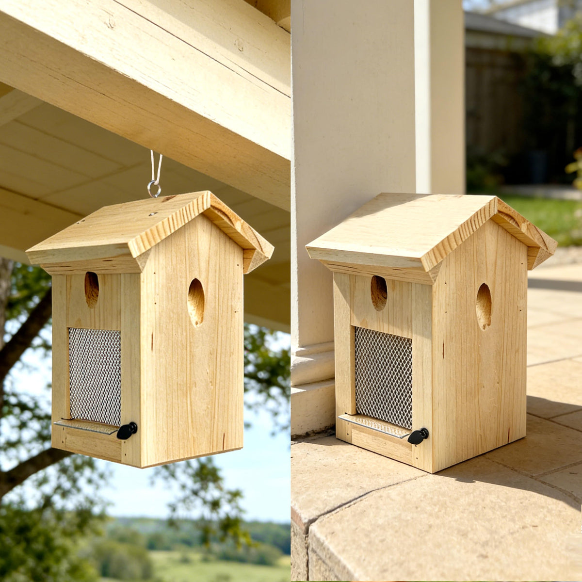 Generic sunny eaves installation for optimal results in bee-active areas.