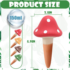 Generic terracotta mushroom spike shows slow-release irrigation for indoor pots.