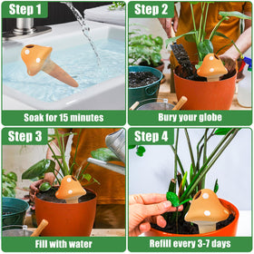 Generic mushroom-shaped terracotta spike with 150 ml capacity for reliable watering.