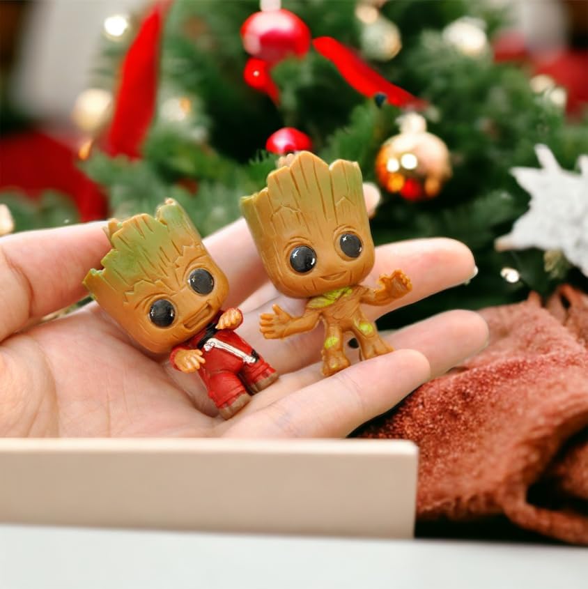 Generic Tree Man waving figurine for cheerful tabletop decor.