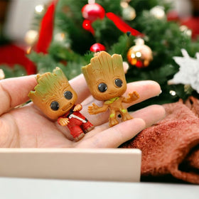 Generic Tree Man waving figurine for cheerful tabletop decor.