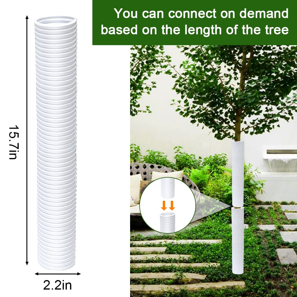 Generic tree guard sleeve in white provides durable bark protection for young trees.