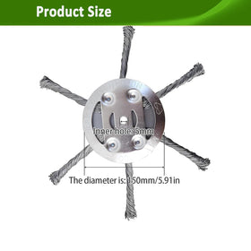 Generic trimmer head installation note shows nuts not included in this batch