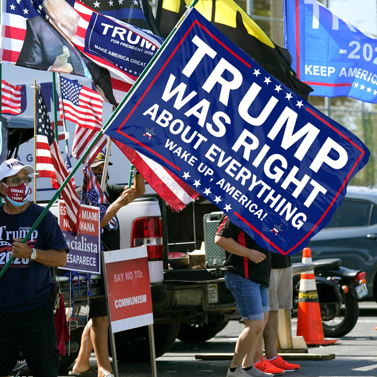 Generic Trump Was Right banner color detail showing vivid hues
