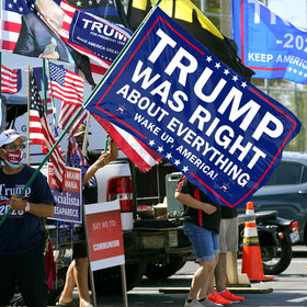 Generic Trump Was Right banner color detail showing vivid hues