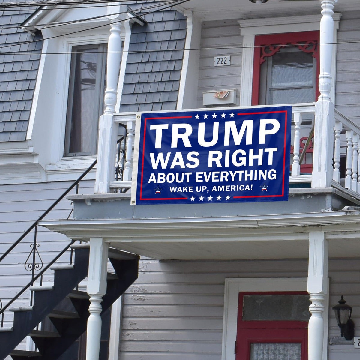 Generic Trump Was Right banner indoor decor in living room