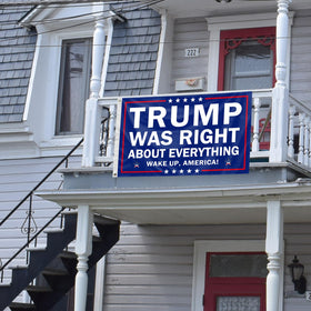 Generic Trump Was Right banner indoor decor in living room