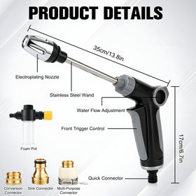 Generic Turn Hose Car Washing and Patio Cleaning with minimal effort.