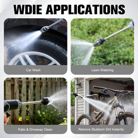Generic Turn Hose Durable Electroplated Finish resists weather and corrosion for outdoor use.