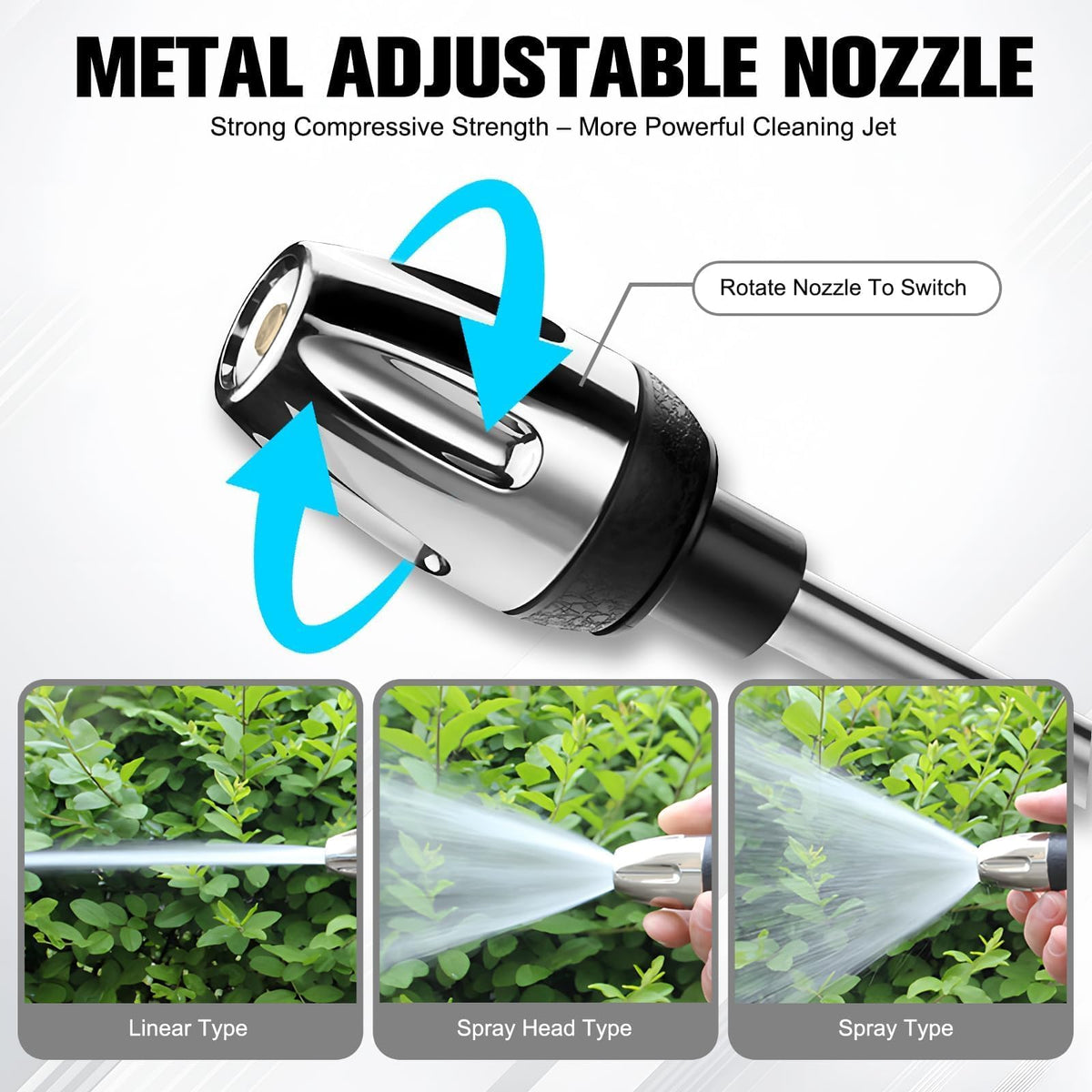 Generic Turn Hose Ergonomic Non-Slip Handle reduces strain during long cleaning sessions.