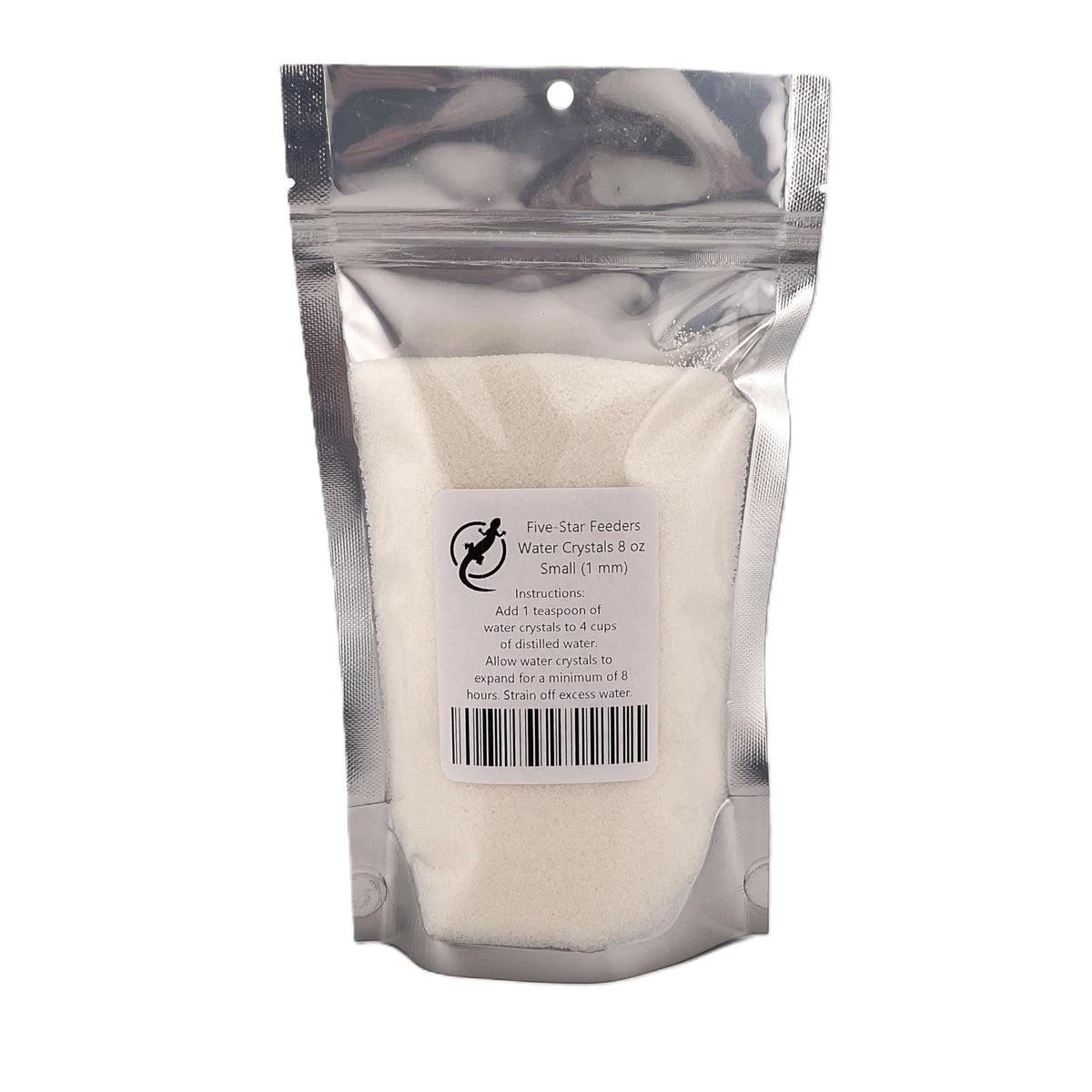 Generic water storing polymer crystals provide a safe water source for feeder insects.