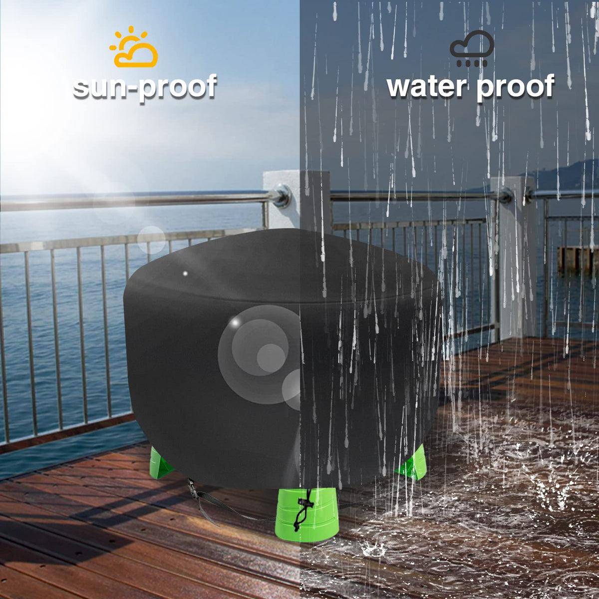 Generic water table cover waterproof laminate close-up illustrating moisture barrier