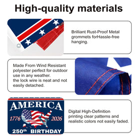 Generic weather-resistant patriotic flag ready for year-round outdoor use