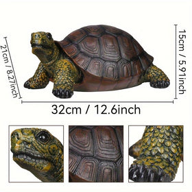 Generic turtle statue close-up texture revealing handmade artistry and realism.