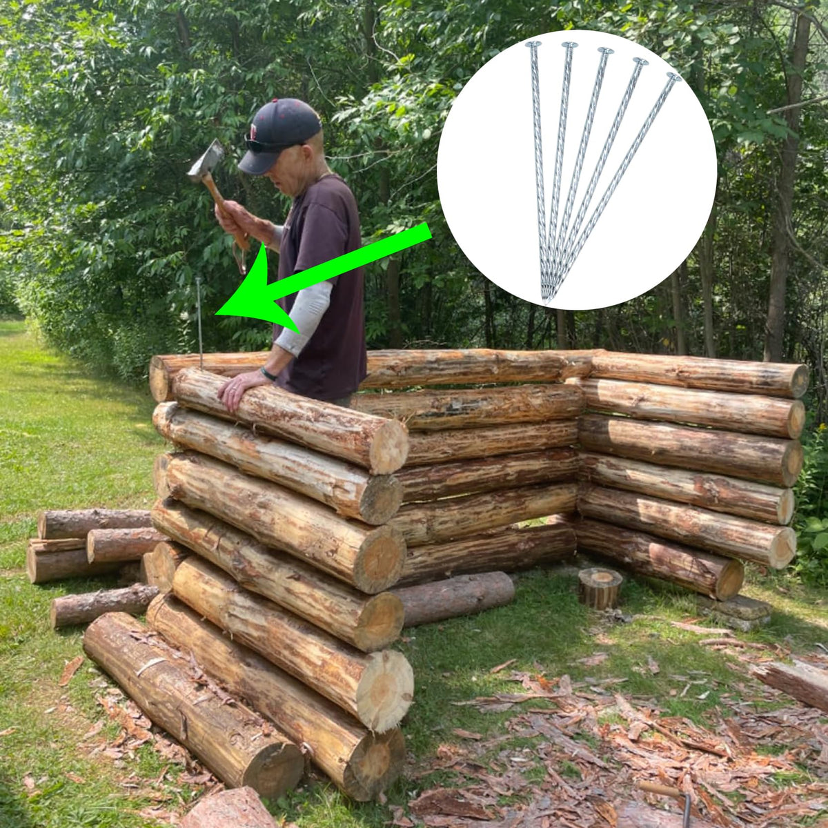 Generic weed barrier stake for turf edging and yard organization