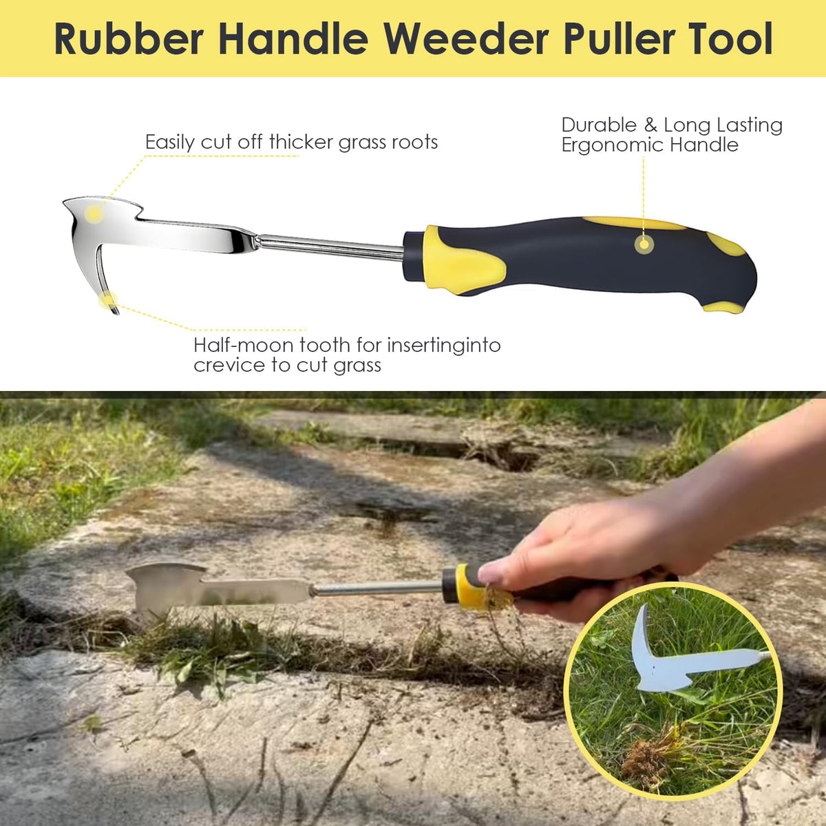 Generic Weed Puller Crack weeder removes sidewalk weeds efficiently.