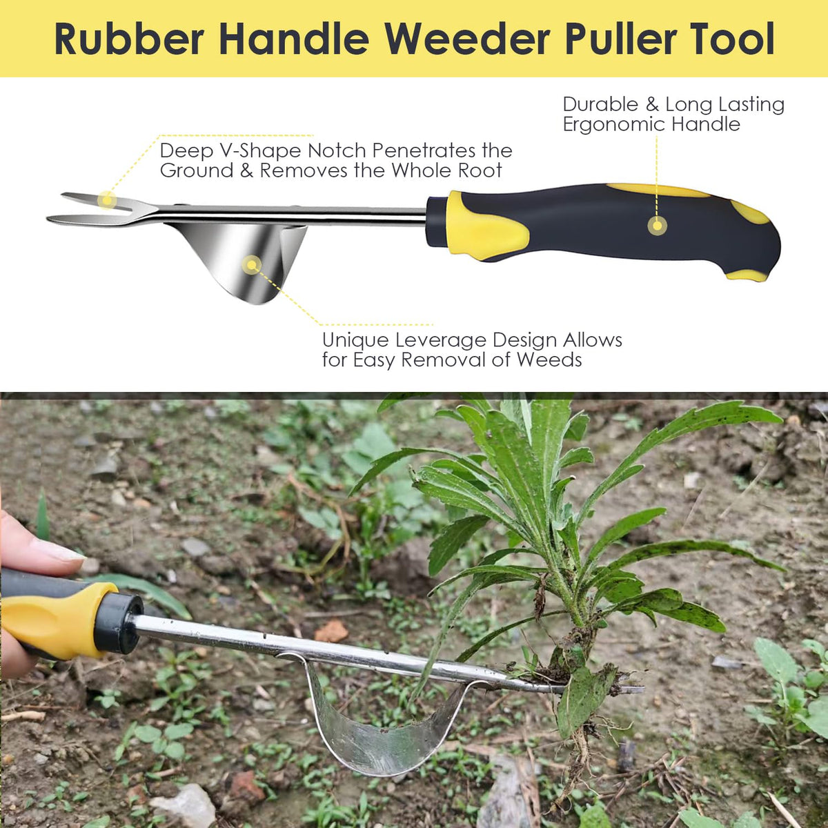 Generic Weed Puller L-shape weeder reaches tight spaces and cracks.