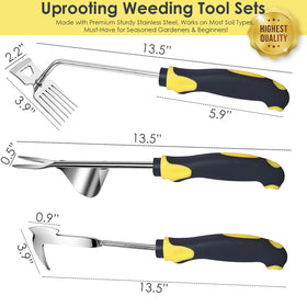 Generic Weed Puller stainless steel tools resist rust for season-long use.
