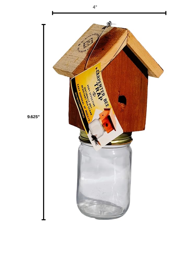 Generic wood bee trap protection deck with easy placement near eaves.