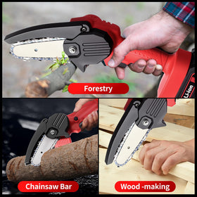 Generic Wood Ranger Mini Chainsaw durable blade withstands heavy-duty tasks