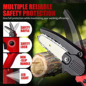 Generic Wood Ranger Mini Chainsaw tool-less tension for quick setup