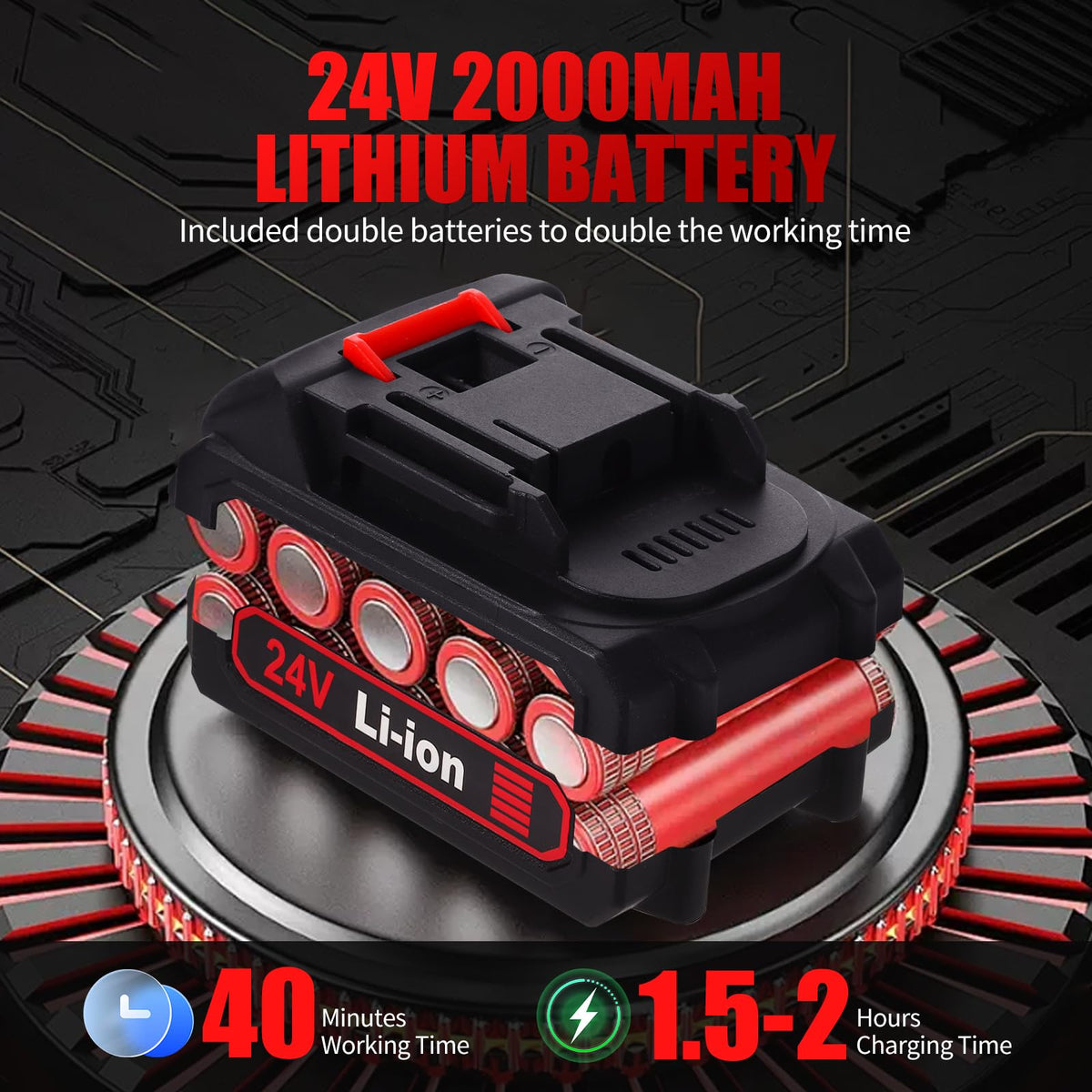 Generic Wood Ranger Mini Chainsaw two batteries extend work sessions