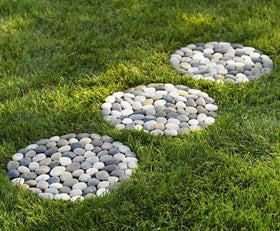 Generic six-piece stone set for yard paths and decorative accents.