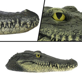 Geniff Gator Head lasts outdoors with varnish for longevity.