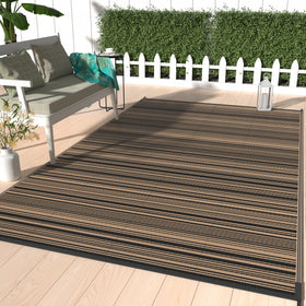 GENIMO outdoor rug with reversible-pattern for versatile patio styling.