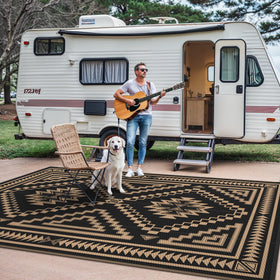 GENIMO 6x9 outdoor rug lightweight and portable for travel