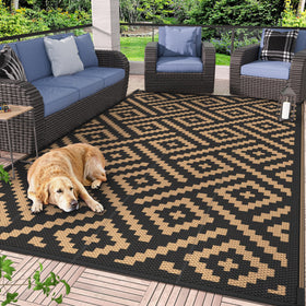 GENIMO outdoor rug 6x9 patio clearance provides spacious, durable coverage.
