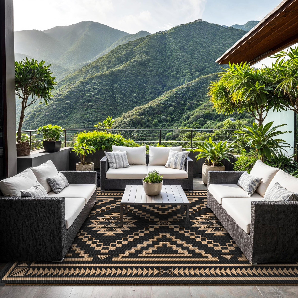 GENIMO 6x9 outdoor rug waterproof and durable for weather