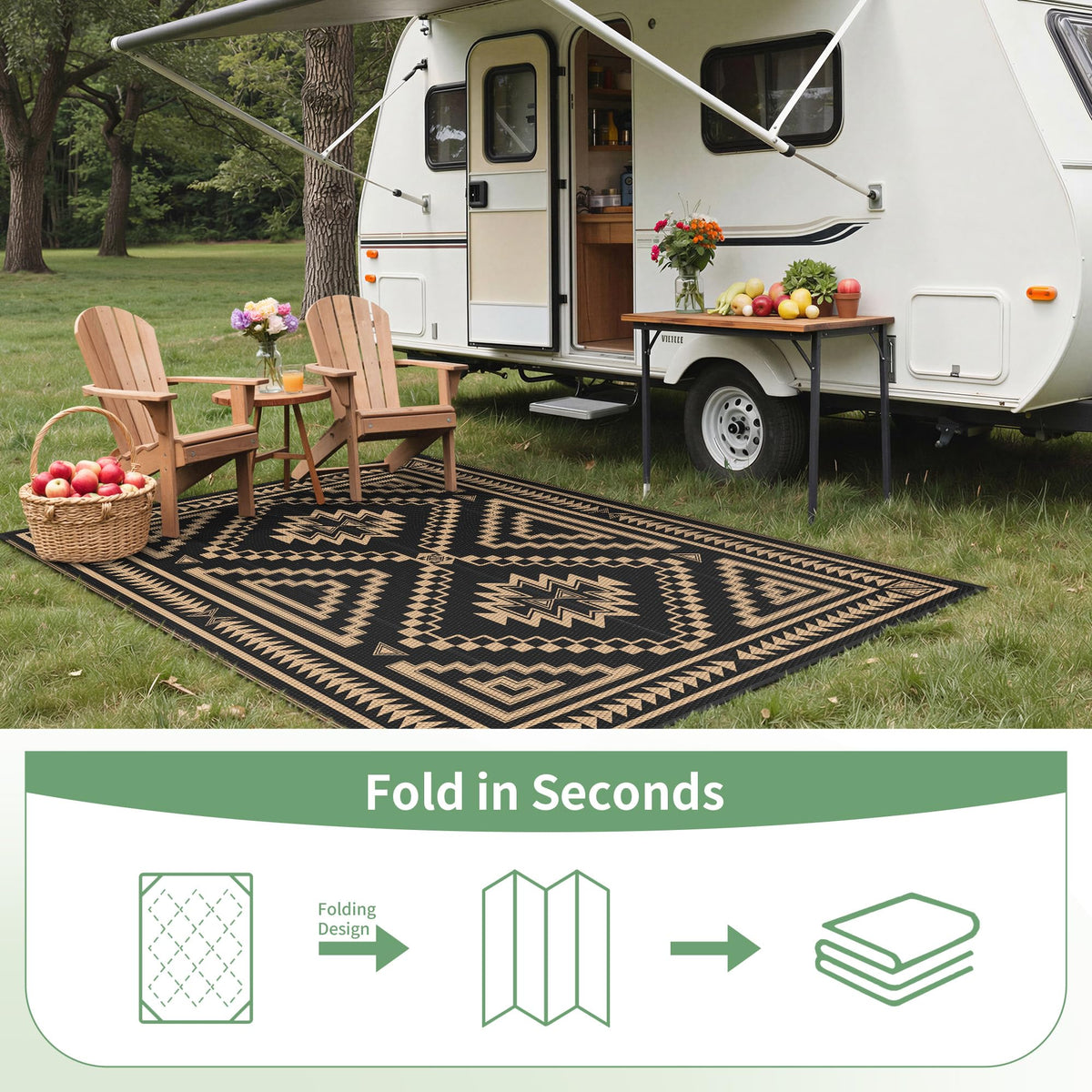 GENIMO 6x9 outdoor rug spacious mat for gatherings
