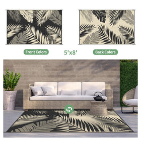 GENIMO outdoor rug with double-sided pattern offers versatile styling for different spaces.